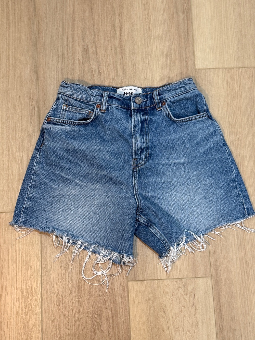 Reformation Wilder High Rise Relaxed Shorts—Size 25